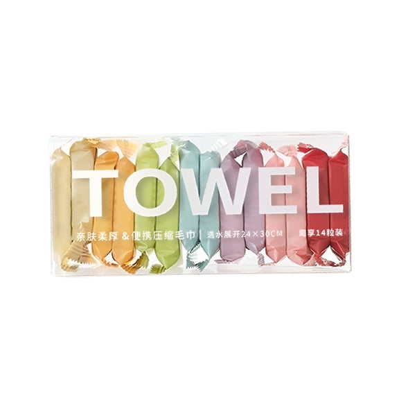 RAGUPEL 14Pcs Compressed Towel Disposable Face Towel Nonwoven Water Wet Wipe Tablet Disposable Face Cloths