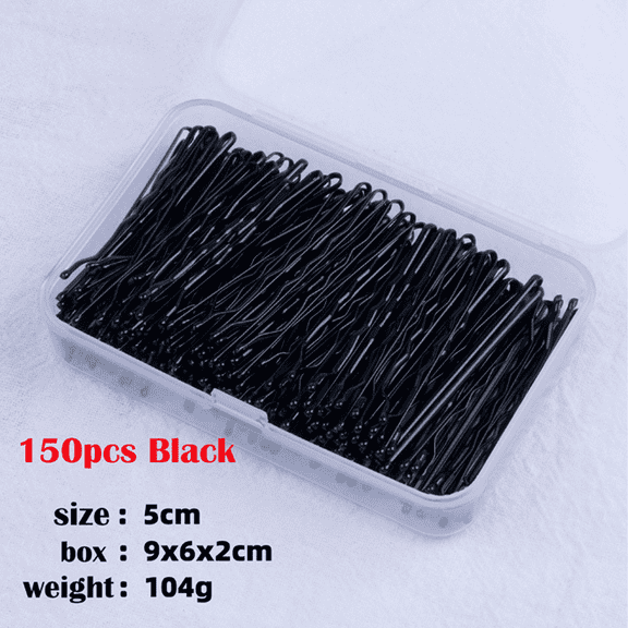 RAGUPEL 150 Pcs Bobby Pins,Ball-Ended Design French Hair Pin,Sturdy Grip Gentle on Scalp Hair Accessories,Black