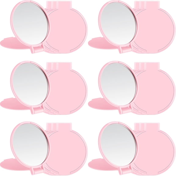 RAGUPEL 18 Pieces Compact Mirrors Gifts,Pink,Small Pocket Mirrors,Mini Portable Folding Makeup Mirrors for Travel Purse,Party Favors,Wedding Birthday Goodie Bags Gifts