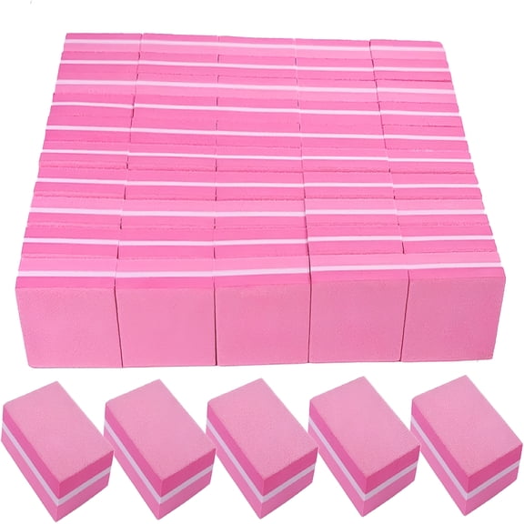 RAGUPEL 180/240 Grit Nail Buffers 50Pcs,Mini Buffer Block Nail File for Acrylic Nails and Natural Nails,Professional Nail Buffer Block Bulk Buffing Blocks for Nail Buff Manicure File Blocks Set Pink