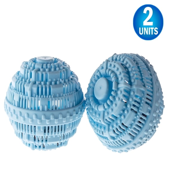 RAGUPEL 2 Eco Friendly Washing Ceramic Balls - All Natural,Chemical Free,Fragrance Free Laundry Detergent Alternative - Reusable - Light Blue