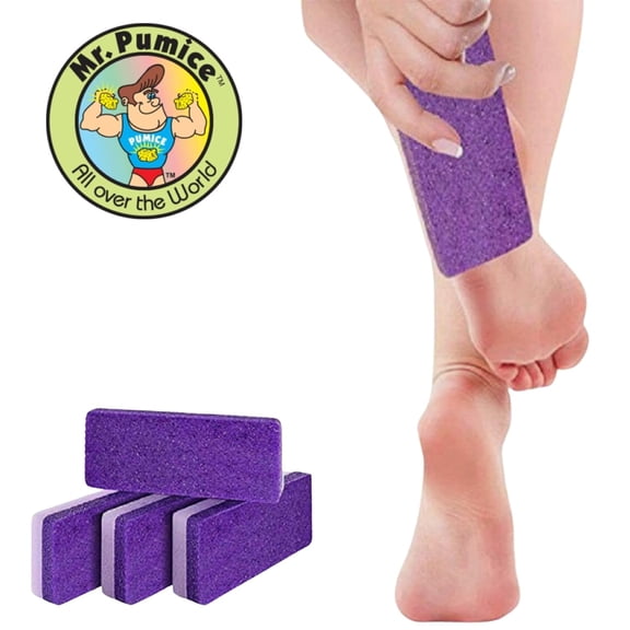 RAGUPEL 2-In-1 Dual Grit(Medium + Coarse)Callus Remover,Pedicure Stone&Ped File Scrubber for Smooth Feet and Heels(4 Pack)
