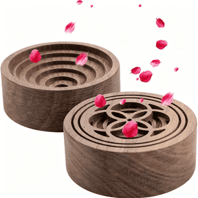 RAGUPEL 2 PCS Wooden Essential Oil Diffuser, Walnut Wood Diffuser, Aromatherapy Diffuser, Small Round Diffuser for Home, Offices, Cars, Yoga Rooms, Sauna Rooms, SPA Centers