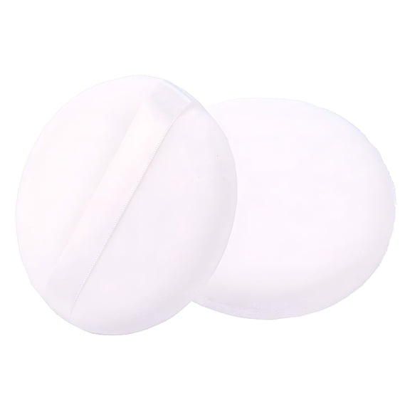 RAGUPEL 2 Pack Extra Large Powder Puffs 5 Inch, Pure Cotton Soft Fluffy Makeup Puff for Face and Body, Washable Jumbo Cosmetic Applicator for Loose Powder and Foundation