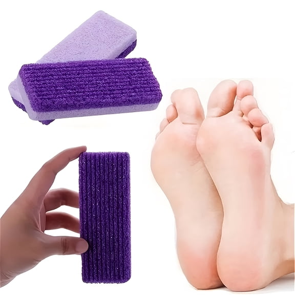 RAGUPEL 2-Pack Foot Pumice Stone for Callus Remover,Pedicure Tools for Feet,Exfoliating Cracked Heel Repair,Dead Skin Remover,5X2X1 Inches,Premium Double-Sided Pumice Stone for Soft,Smooth Feet