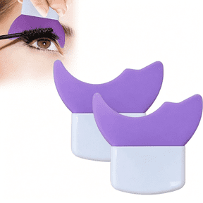 RAGUPEL 2 Pcs Mascara Eyelash Shield Applicator Guard Tool Multifunctional Eye Makeup Aid Shadow Pad Auxiliary Guard Eyelash Applicator Tool Lazy Quick Eye Makeup Tool for Women Girl(Purple)