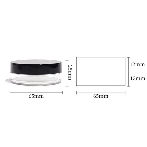RAGUPEL 2 Pcs Small Loose Powder Containers with Puff, 10Ml Refillable Travel Powder Container with Rotatable Sifter & Leakproof Screw Lid, Mini Makeup Holder for Setting Powders, Blush