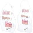 thumbnail image 1 of RAGUPEL 2 Sets Nail Art Display Board, 50Pcs False Nail Tips Sample Display Acrylic Nail Practice Board Fingernail Display Polish Stands Holder for Nail Art Design Display Manicure Tool, 1 of 6