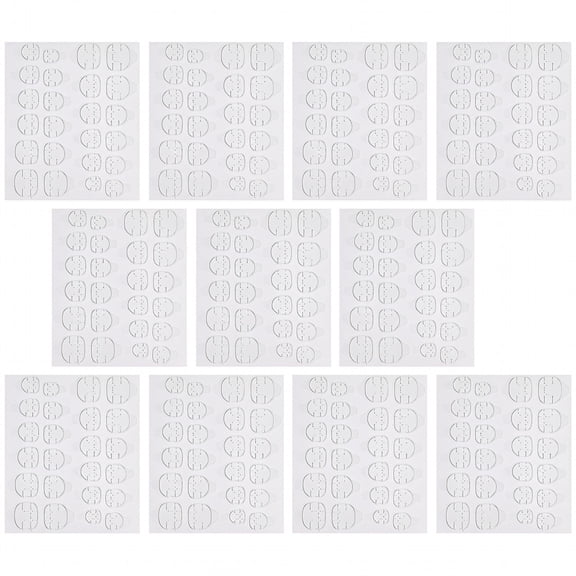 RAGUPEL 20 Sheets Double Sided Adhesive Nail Stickers Clear Nail Gel False Toenails for Big Toe A Party Sticky Nail Tabs
