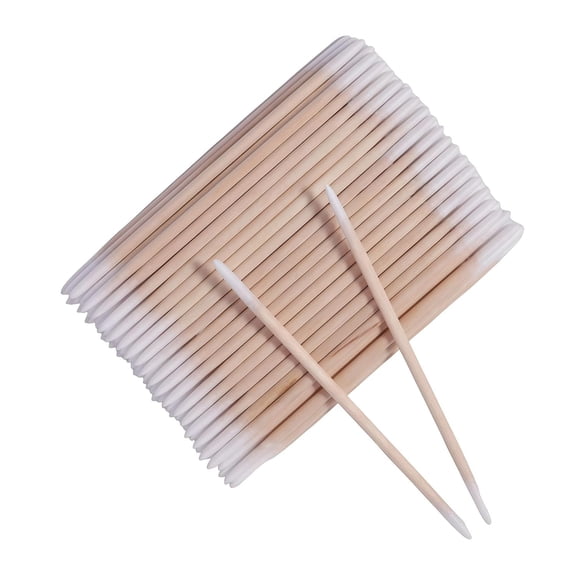 RAGUPEL 200 Pcs Precision Tip Cotton Swabs with Wooden Sticks,Pointed Makeup Qtips for Nail Polish Touch Up and Disposable Applicators