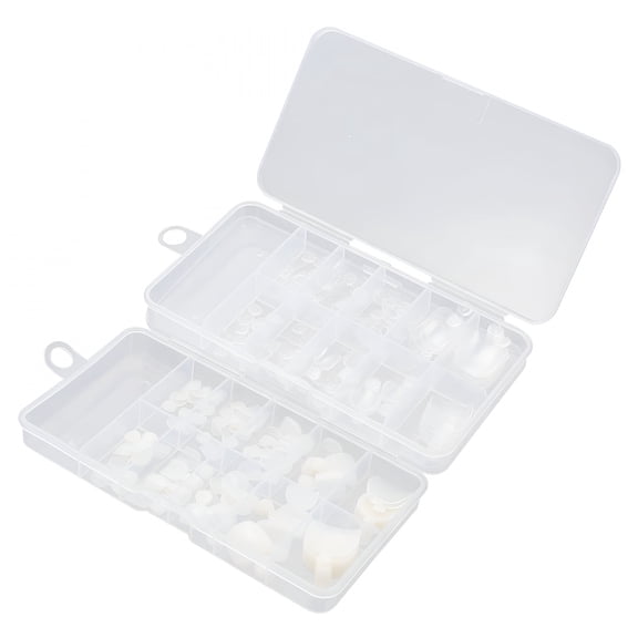 RAGUPEL 200 Pcs Press On Toenails, White & Clear False Toenail Tips, Full Coverage Pedicure Kit, Detachable Big Toe Nail Art for Wedding Spa Party Daily Wear, ABS Material