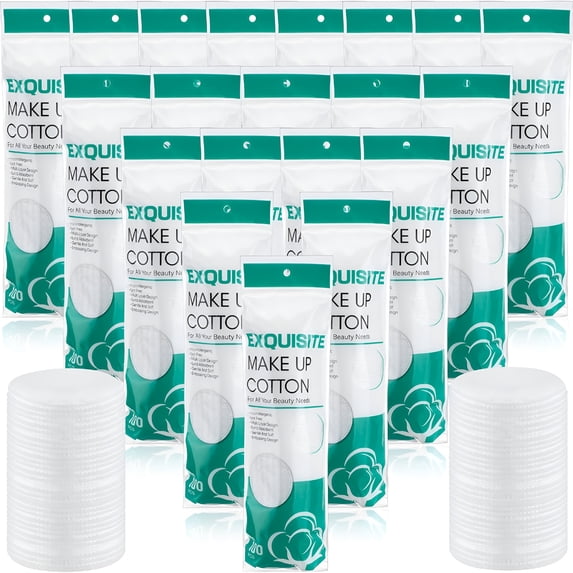 RAGUPEL 2000 Pcs Cotton Rounds Bulk Exfoliating Rounds for Face Makeup Remover Cotton Facial Pads for Face Makeup Removal Toner Pads