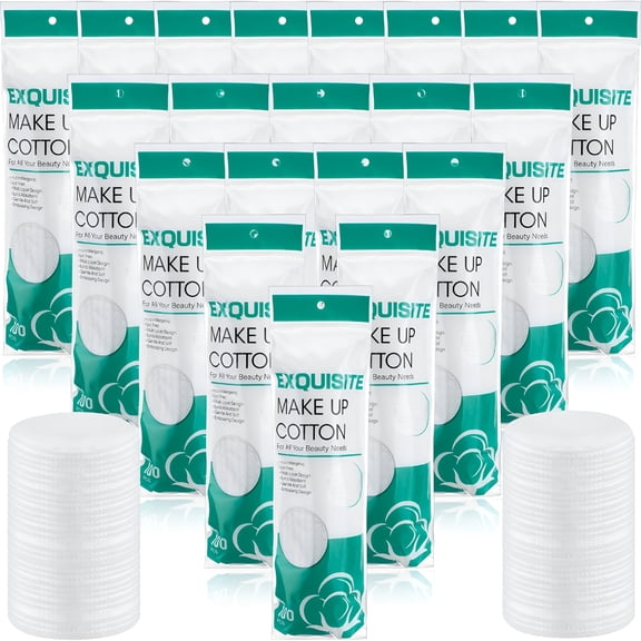 RAGUPEL 2000 Pcs Cotton Rounds Bulk Exfoliating Rounds for Face Makeup Remover Cotton Facial Pads for Face Makeup Removal Toner Pads