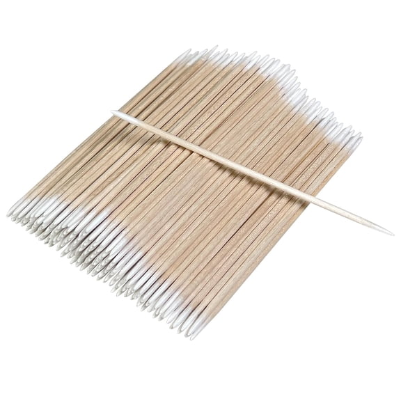 RAGUPEL 200Pcs Double Pointed Cotton Swabs for Nails,4In Lint Free,Microblading Swabs for Makeup Touch-Ups,Nail Polish Clean Up,Eyebrow Mapping,Tight Spaces,Beauty and Crafts