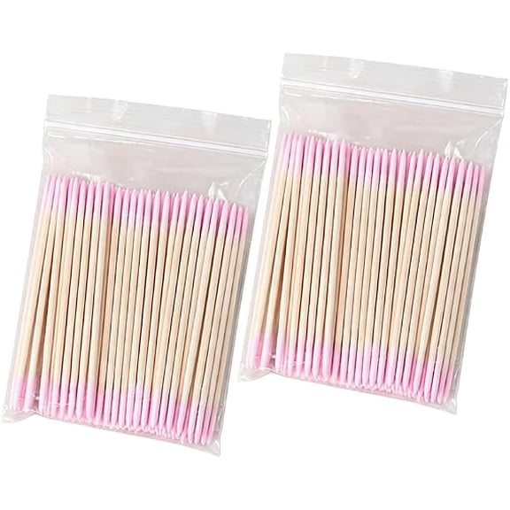RAGUPEL 200Pcs Pointed Tip Cotton Swabs,White Double-Head Precision Microblading Cotton Swabs Touch Up Disposable Makeup Applicators Beauty Tools Versatile Ear Swabs
