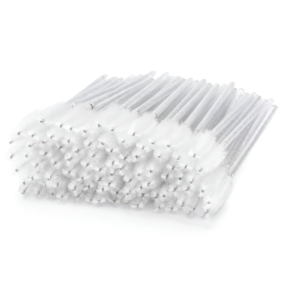 BPPEG 100 Pcs Disposable Crystal Spoolies Brush Eyelash Extensions Spooly Eyebrow Lash