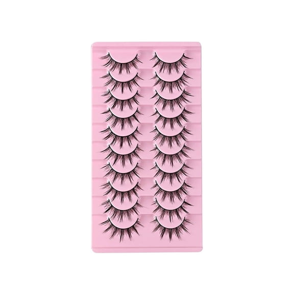 RAGUPEL 2026 New 10Pairs Lashes Wispy Dense and Slender Effect Eyelash Clusters Elegant Eye Contour Cluster Eyelash Extensions for Makeup Photoshoots Parties Special Events