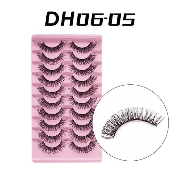 RAGUPEL 2026 New 10Pairs Lashes Wispy Ultra-Fine Fiber Design Eyelash Clusters for Party Everyday Photoshoot Improve Eye Defects Cluster Eyelash Extensions