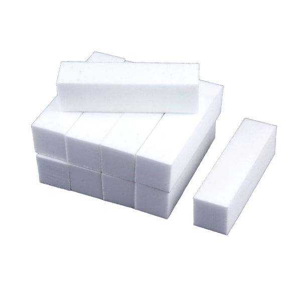 RAGUPEL 2026 New 10Pcs Nail File High Elastic Cotton Buffing Sanding Buffer Block Tofu Block Shape Buffer Block White for Nail Care Smoothing Buffing At-Home Manicures Pedicures Professional Salons