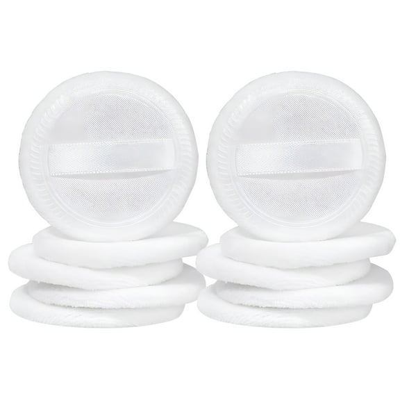 RAGUPEL 2026 New 10Pcs Round Cotton Powder Puff Makeup Puff Compact Pads Cotton Cosmetic Types Makeup Tool Face Silk Pads Makeup Pads Cotton Rounds Large Makeup Sponge Bulk Makeup Puff Sponge