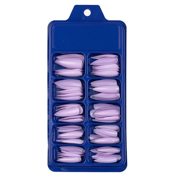 RAGUPEL 2026 New 120Pcs Press on Nails Short,Long-Lasting Shine with Sleek Almond Nail Tips,Elegant Waterdrop Glossy Finish Extra Short Press on Nails,Purple