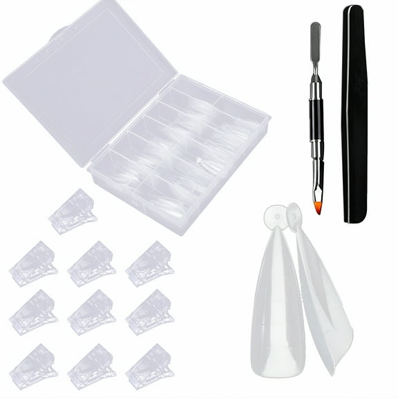 RAGUPEL 2026 New 120Pcs/Set Holder-Free Nail Mold Tip Graduated Ultra Thin Poly Nail Gel Quick Building Dual Form Mold Tips for Manicure Style 1 for Home,Salon,Spa,Nail Art