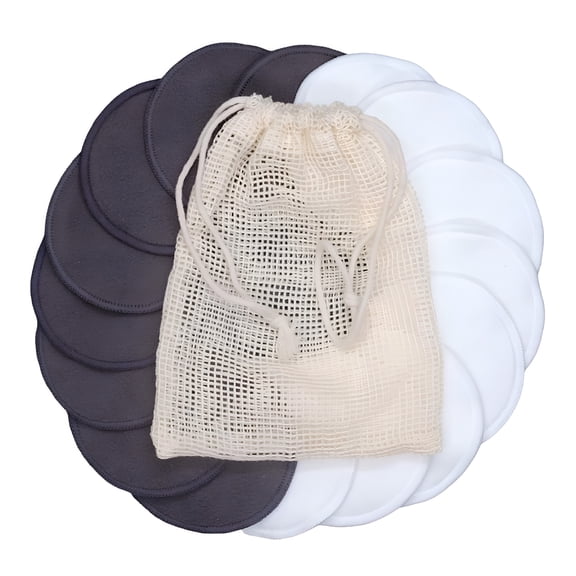 RAGUPEL 2026 New 16 Pcs Reusable Makeup Remover Pads |Toner Pads with Washable Mesh Bag | Zero Waste Facial Round | Soft Face Pad | Large Bamboo Cotton Rounds for Toner | Face Cleaner Eye