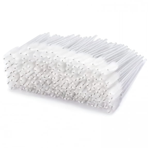 RAGUPEL 2026 New 200 Pcs Disposable Crystal Spoolies Brush for Eyelash Extensions, Spooly Eyelash Eyebrow Brushes Lash Wand Applicator Makeup Kits for Salon, Home, Professional, Beauty (White)