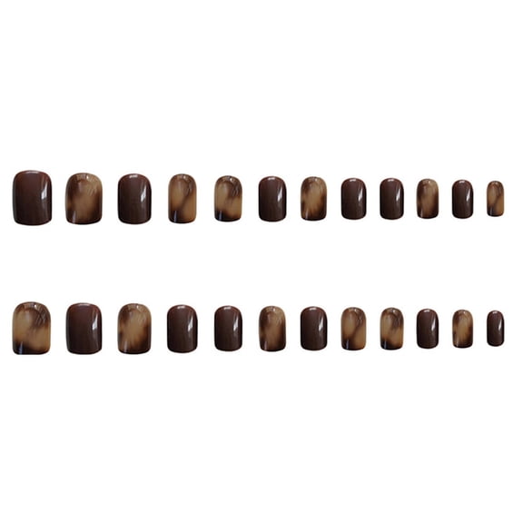 RAGUPEL 2026 New 24 Pcs Acrylic Press on Nails Exquisite Patterns Short Nail Tips Fashionable & Versatile Designs Skin-Friendly Material Nail Press Ons for Parties Daily Photos Style2