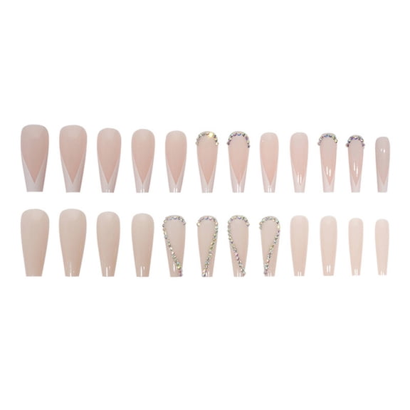 RAGUPEL 2026 New 24 Pcs Acrylic Press on Nails Non-Damaging to Nails Kids Press on Nails for Party Everyday Costume Exquisite Patterns Nail Tips Square Style43