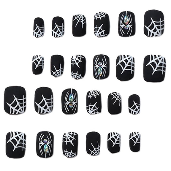 RAGUPEL 2026 New 25Pcs Fake Nails Horror Theme Nails Press Ons Long Unique Horror Style Press on Nails for Women Style1 Multicolor for Halloween Themed Parties Cosplay Spooky Events