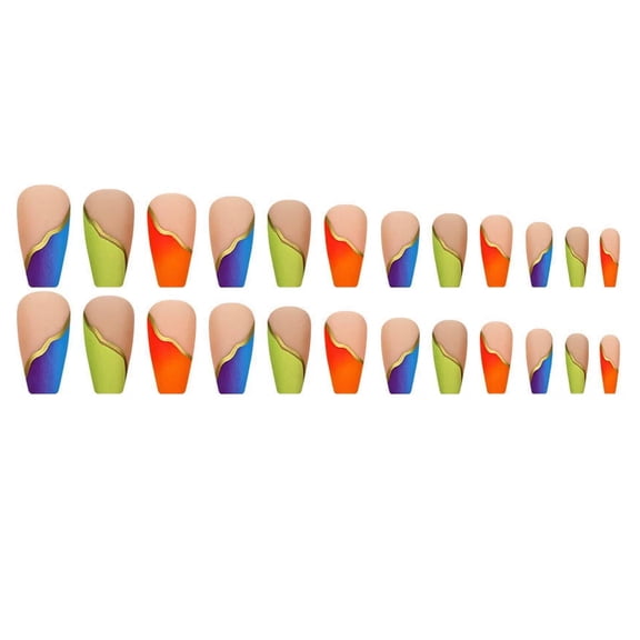 RAGUPEL 2026 New 26Pcs Fake Nails,Pure Seductive Appeal Nails Press Ons,Exquisite Detailing Convenient to Wear Press on Nails for Women,Style7,Multicolor