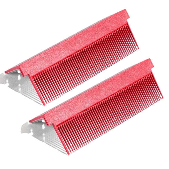 RAGUPEL 2026 New 2Pcs Hair Brush Heat-Resistant Portable Flat Iron Comb Functional Barber Accessories with Straightening Effect,Suitable for All Hair Types,Red