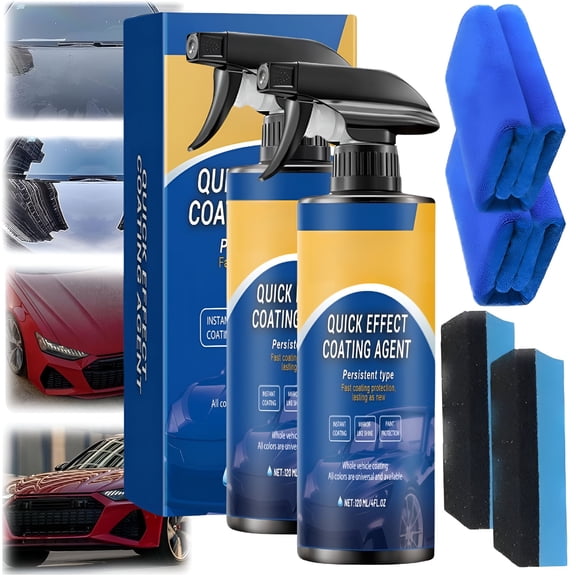 RAGUPEL 2026 New 3-In-1 Waterless Car Polish&Coating Spray,Non-Toxic Quick Effect for All Cars,For Use on Cars,Trucks,Suvs,Motorcycles,Outdoor Vehicles,Vehicle Exteriors