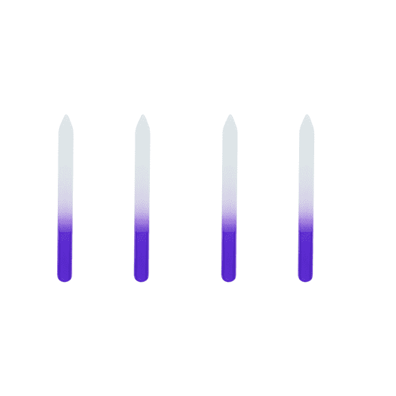 RAGUPEL 2026 New 4 Pcs Nail Buffer Precision Tip for Cleaning Glass Nail File 4Mm Thickness for Easy Handling Emery Boards for Nails for Home Salon Travel Purple