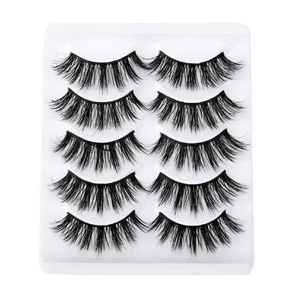 RAGUPEL 2026 New 5 Pairs Eyelashes, Prefect 3D Effect Lashes, Synthetic Fiber Material Strip Eyelashes, Natural Look Lashes, Reusable, 100% Handmade