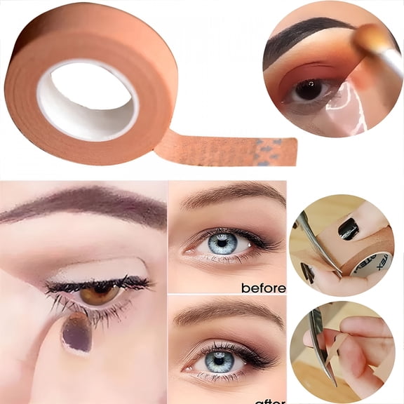 RAGUPEL 2026 New 5 Rolls 0.5In 354In Makeup Tape Eyeshadow Eyelash Transplantation Eyelash Technology Tape Double Eyelid Stickers Eyeshadow Stencils Single Side Eyelid Eye Lift Tape