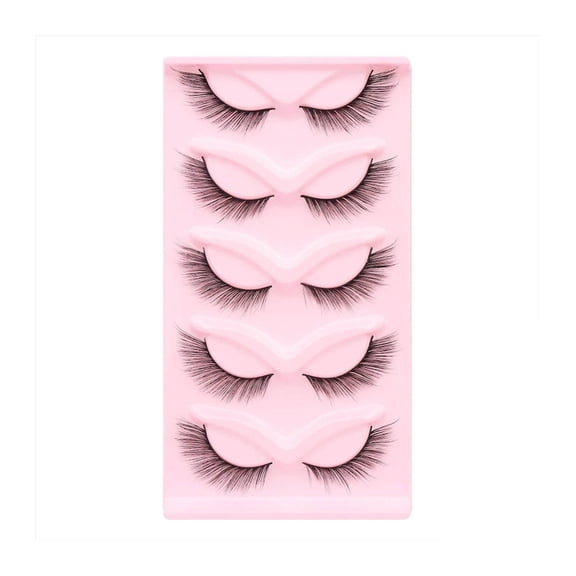 RAGUPEL 2026 New 5Pairs Lashes Wispy Highlight the Eye Contour Eyelash Clusters Delicate and Comfortable Touch Cluster Eyelash Extensions Style 2