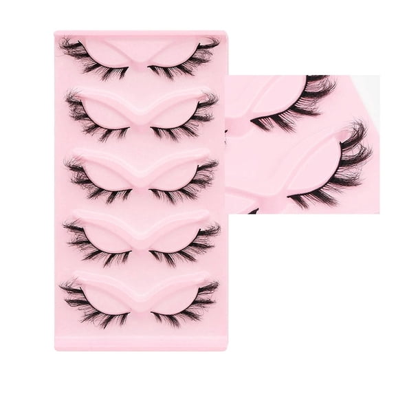 RAGUPEL 2026 New 5Pairs Lashes Wispy Quick Show Charm Eyelash Clusters Bright Bright and Deep Eye Makeup Cluster Eyelash Extensions Style 10 for Daily Wear Special Events Photo Shoots Party Makeup.