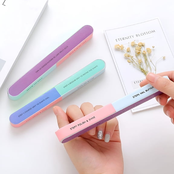 RAGUPEL 2026 New 6 Packs 7-Ways Nail File and Buffer Blocks, Nail Buffering Files, Professional Manicure Tools, Natural Emery Boards for Salon, Home, Travel, Personal Use