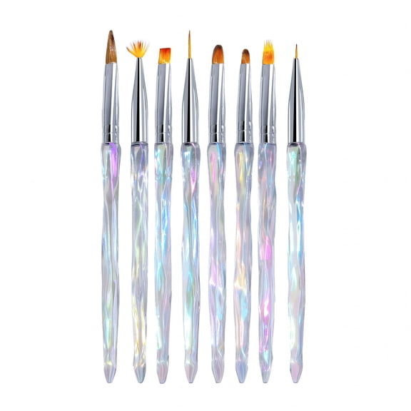 RAGUPEL 2026 New 8-Piece Flower Nail Art Brush Set-Soft Bristles,Gradient Colors,Non-Slip Handle for Precise Nail Liner&Dotting Designs for Nail Art, Manicure, Pedicure, Salon, Home