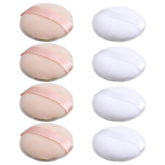 RAGUPEL 2026 New 8Pcs Supple Flocking Makeup Powder Puffs for Loose Powder for Flawless Makeup Application, Setting Powder, Blending, Touch-Ups, Daily Use, Travel, Cosmetic Routine