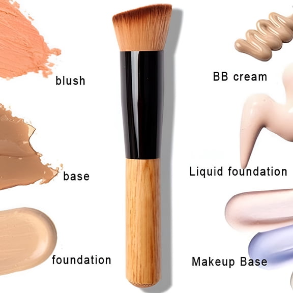 RAGUPEL 2026 New Angled Flat Buffer Brush for Liquid and Powder Foundation - Premium Cosmetic Makeup Tool for Face,Eyes,Cheeks,Lips