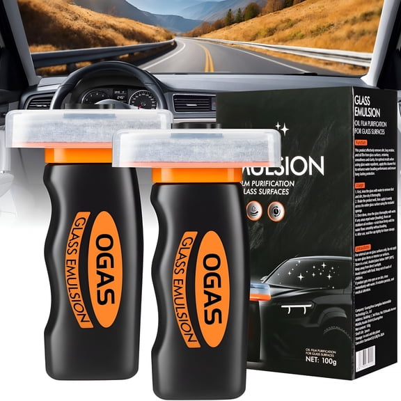 RAGUPEL 2026 New Car Oil Film Cleaner,Glass Emulsion Cleaner,Handle Oil Film Remover&Windshield Cleaner for Cars Window,Glass Emulsion,Crystal Clear View