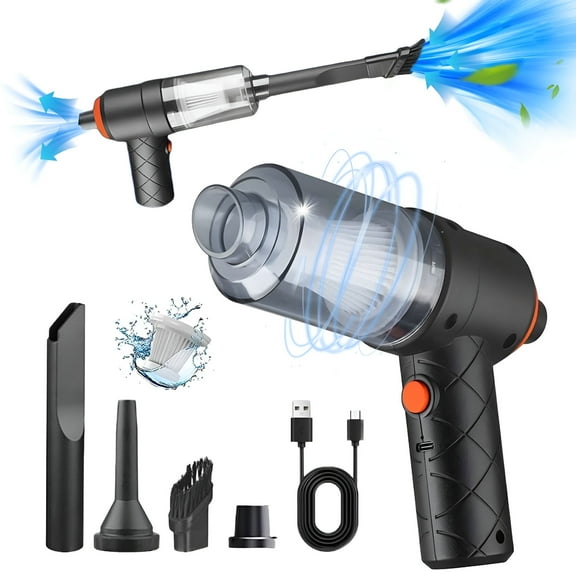 RAGUPEL 2026 New Compressed Air Duster&Mini Vacuum Keyboard Cleaner 2-In-1,New Generation Canned Air Spray,Cordless Blower Computer Cleaning Kit for Keyboard,Pc,Laptop,Electronics,Office