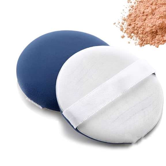 RAGUPEL 2026 New Facial Powder Puff Cosmetics Blush Applicators Round Foundation Face Puff (Blue) for Makeup, Foundation, Powder, Beauty, Salon