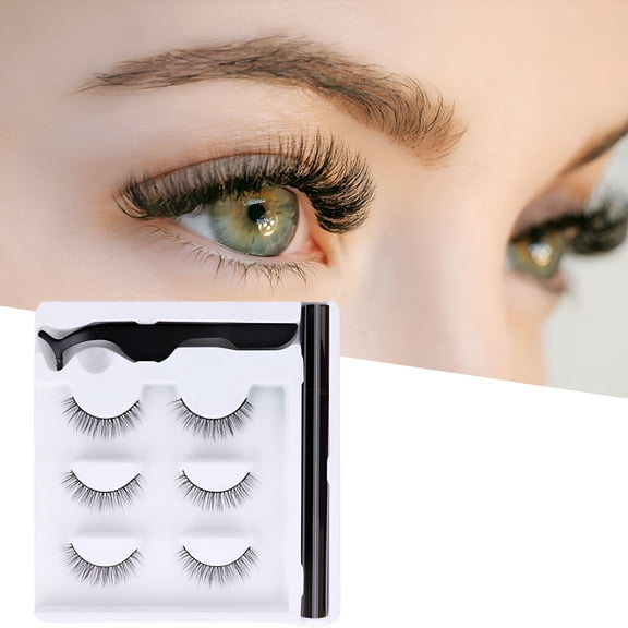 RAGUPEL 2026 New False Eyelash Self-Adhesive Easy to Stick Soft 3D Fiber Thick Natural Artificial Eyelash for Makeup for Daily Wear, Parties, Photoshoots, Weddings