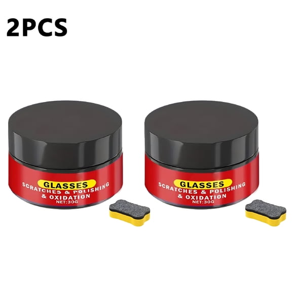 RAGUPEL 2026 New Glass Polishing Wax with Sponge for Car,Car Windshield Glass Scratch Remover,Windscreen Repair Kit&Polishing Compound,Deep Scratches Repair Kit for Household Glass&Universal Vehicles