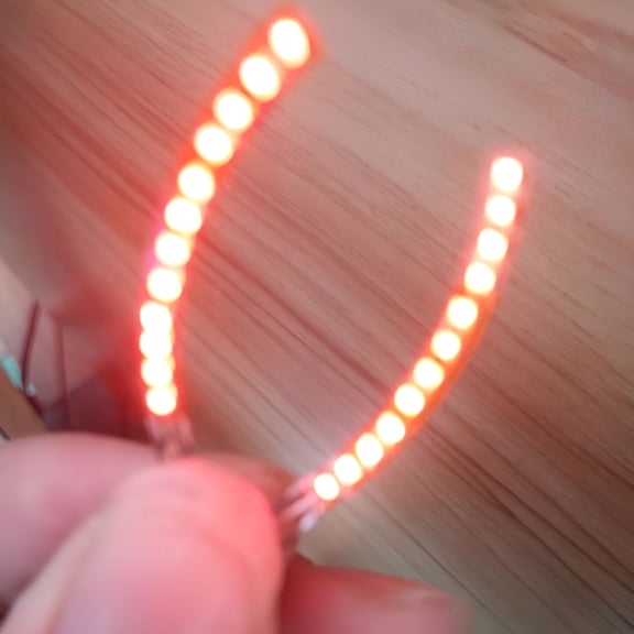 RAGUPEL 2026 New Led Light False Eyelashes, Led Eyelashes Waterproof Led Light Eyelash Shining Eyeliner Charming Unique Eyelid Tape Red