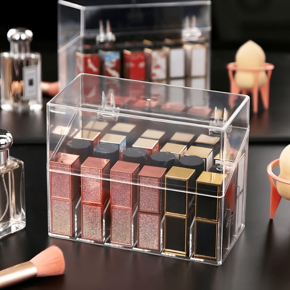 RAGUPEL 2026 New Lipstick Holder 18 Spaces Lipgloss Organizer, 3 Rows - Multi Level, Makeup Holder & Cosmetics Storage Display